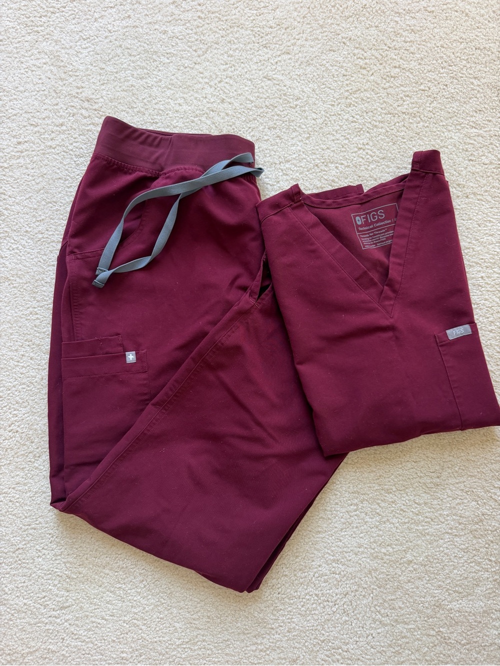 FIGS SET- BURGUNDY - Kada Cargo XLP, Catarina top XL
